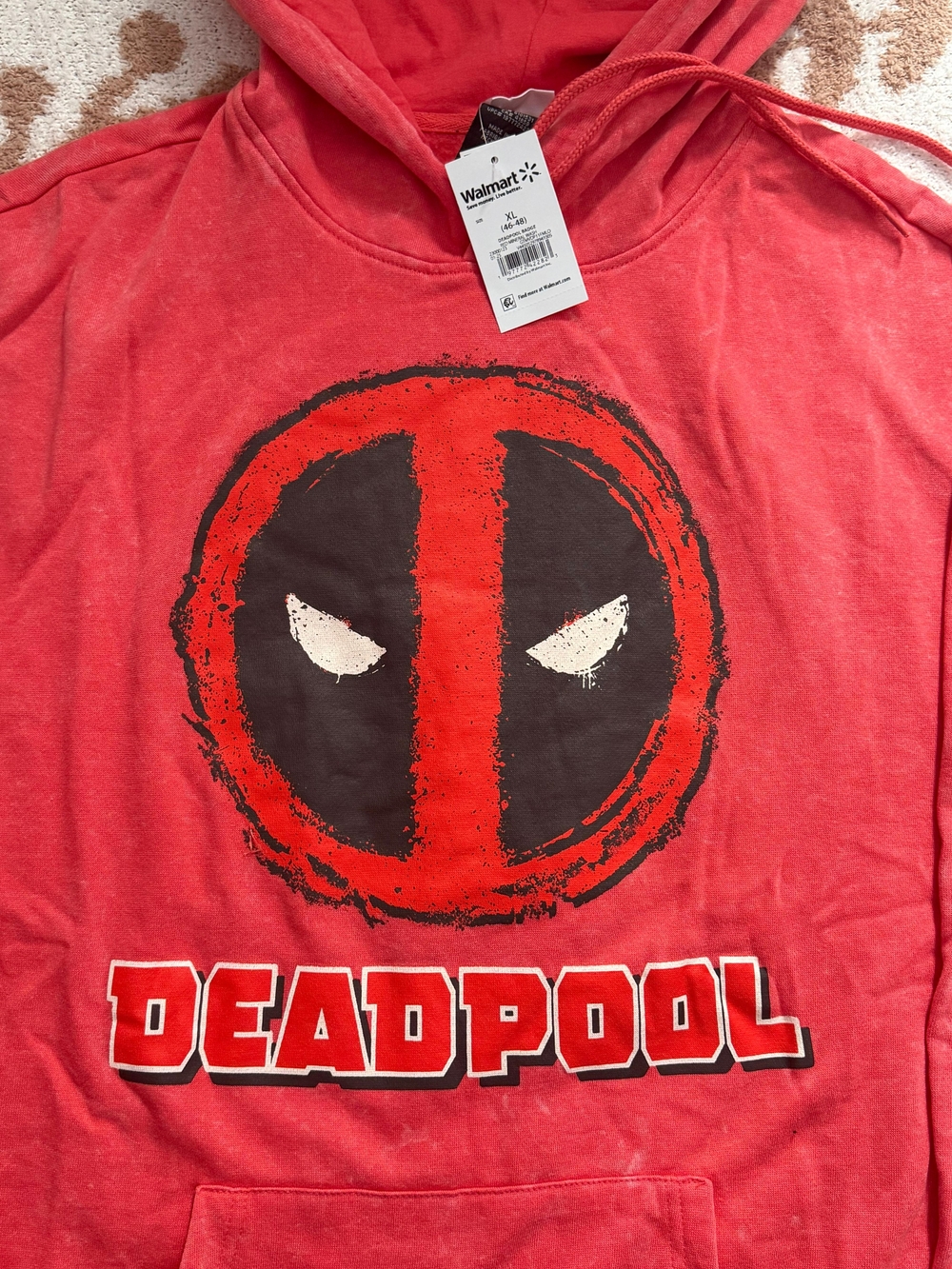 Walmart Deadpool Red Graphic Hoodie